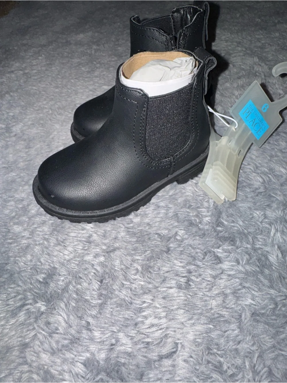 The Children's Place Black Kids Pull-On Chelsea Boots